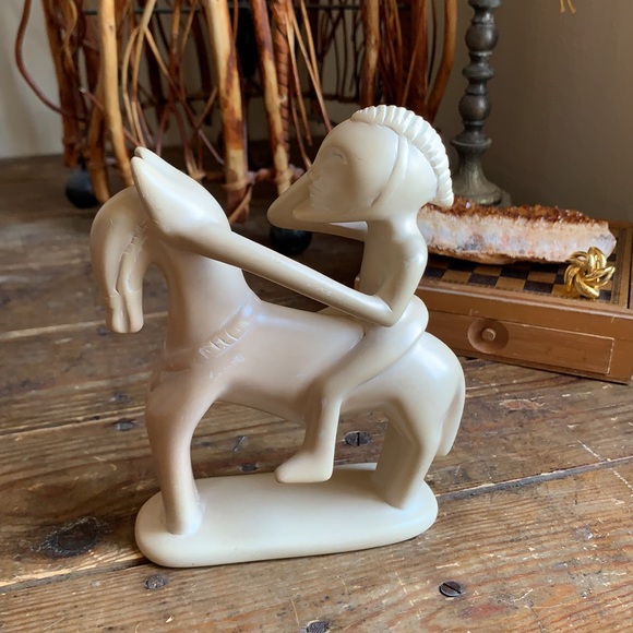 Warrior on Horse, Soap Stone Figure - Picture 5 of 8